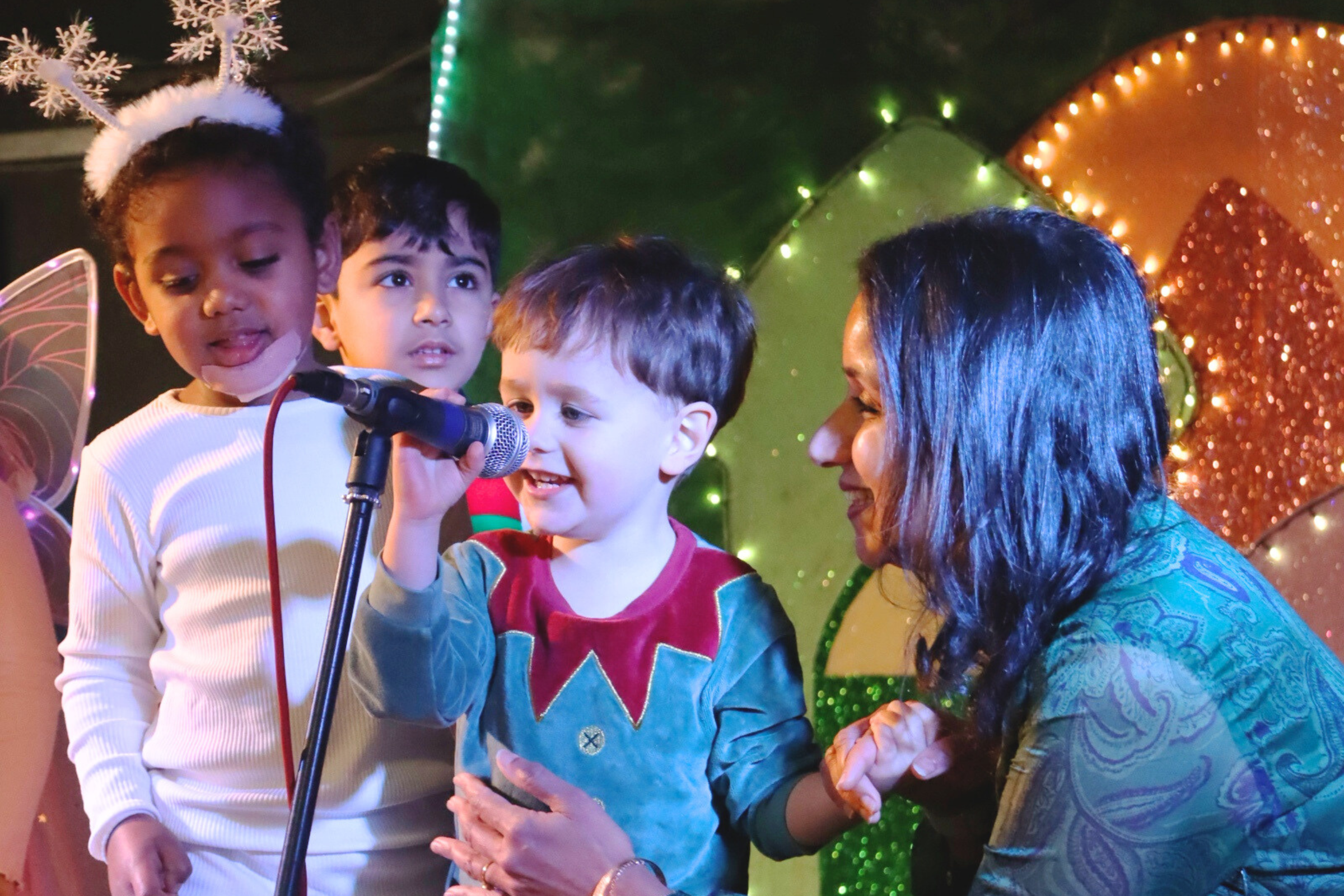 a Budding Learner's preschooler working on a Montessori activity on his own