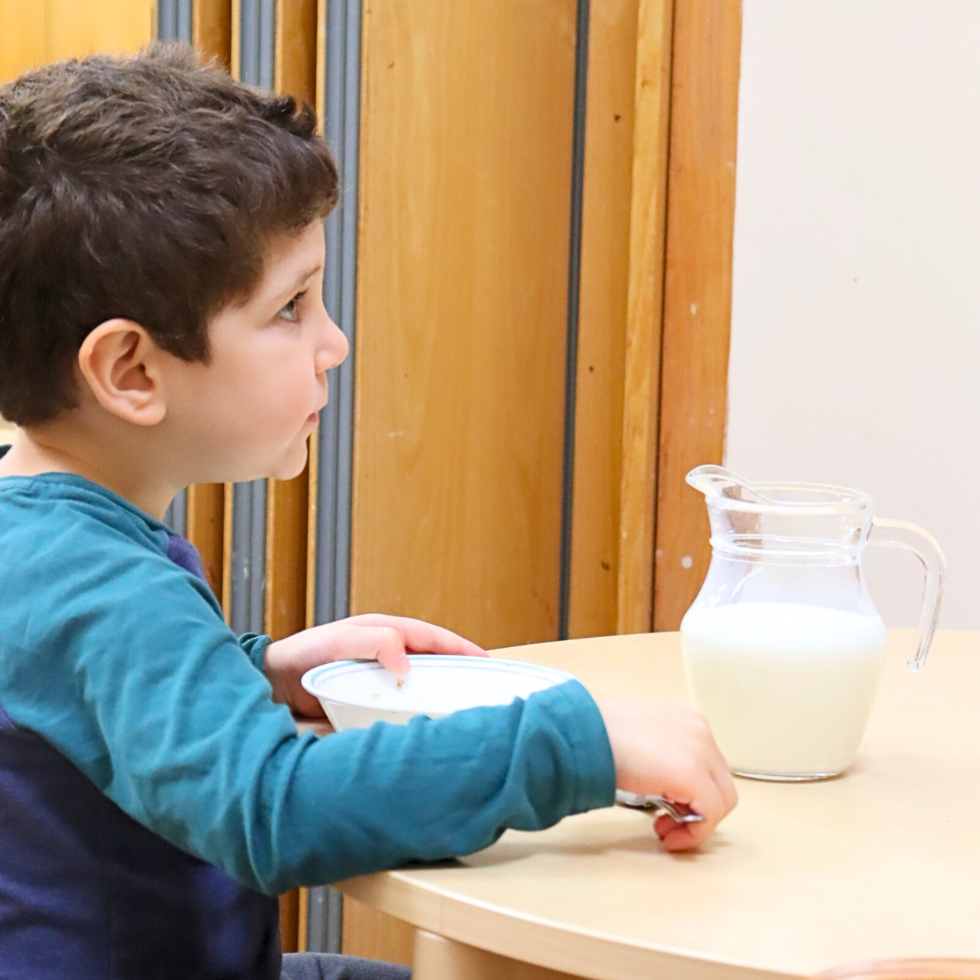 A Great Learner eating breakfast
