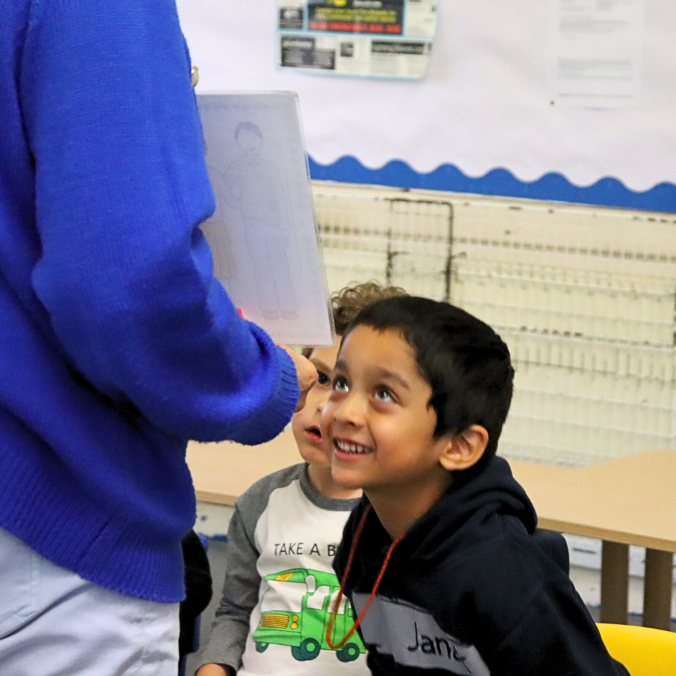 Another picture of the Great Learner eating breakfast